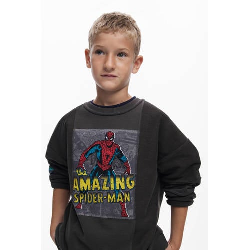 Desigual Spider-Man sweater zwart afbeelding