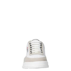 leren sneakers wit/beige