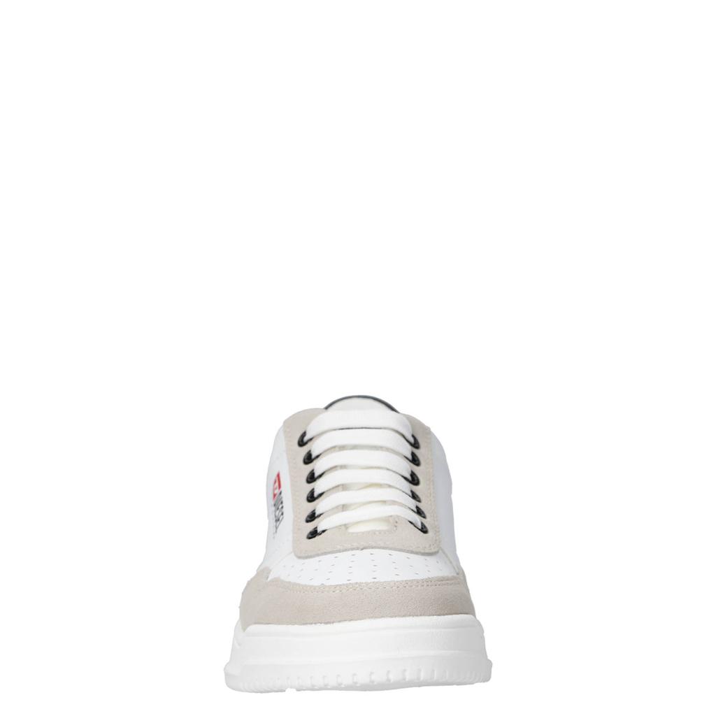 Wit en beige jongens Diesel leren sneakers met veters