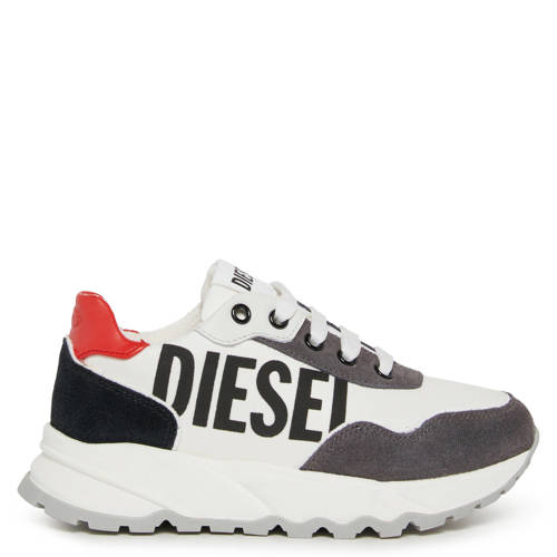 Diesel leren sneakers wit/grijs