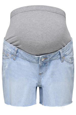 regular zwangerschaps short light blue denim