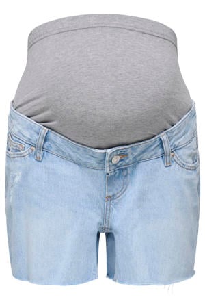 regular zwangerschaps short light blue denim