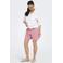 ONLY MATERNITY regular waist zwangerschaps casual short met textuur roze