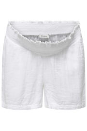 thumbnail: ONLY MATERNITY regular waist zwangerschaps casual short met textuur wit