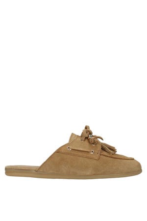 suède clogs beige
