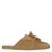 Manfield suède muiltjes beige