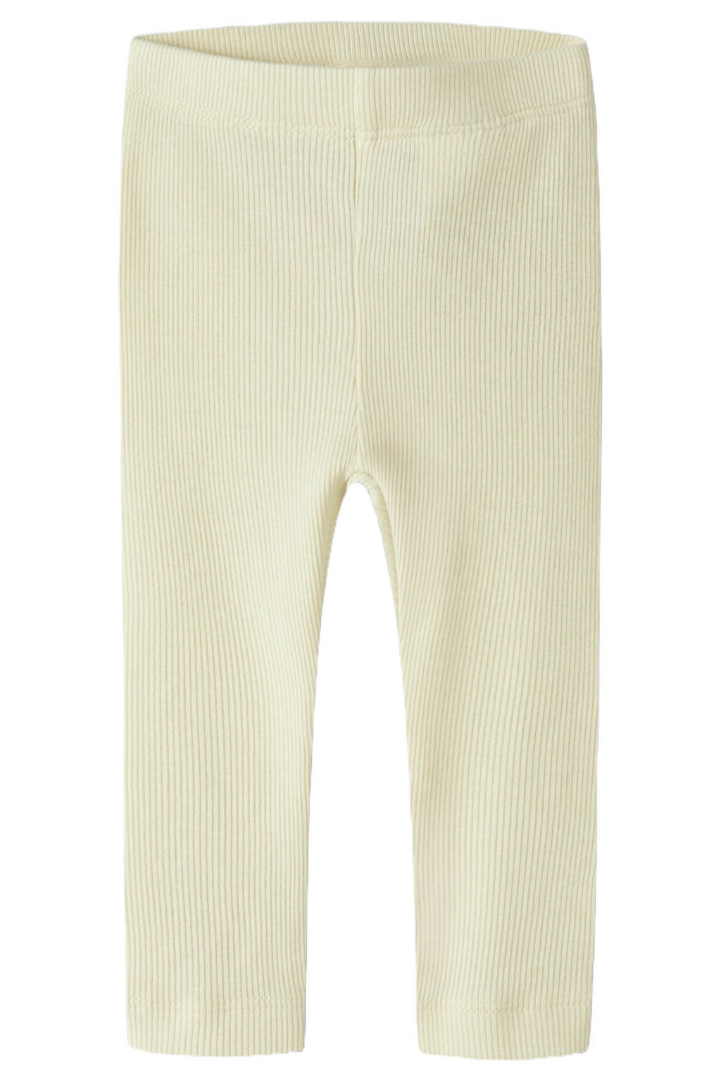 Lichtgele NAME IT BABY skinny babybroek van stretchkatoen met regular waist, elastische inzet en effen