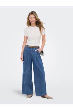 Onlnorrie Hw Elas Wb Wide Leg Dnm wide leg jeans dark blue denim
