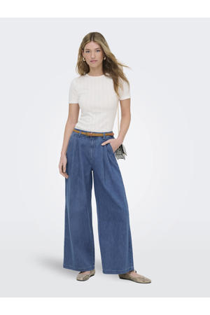 Onlnorrie Hw Elas Wb Wide Leg Dnm wide leg jeans dark blue denim