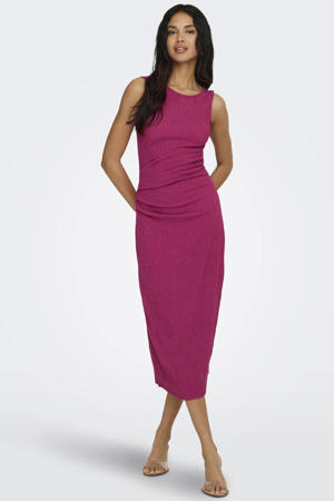 midi jurk roze