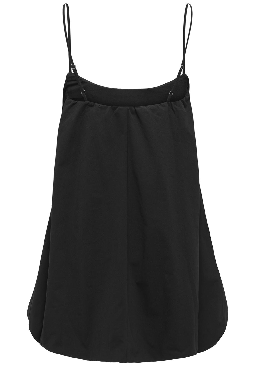 Zwarte dames ONLY mini jurk van polyester met ronde hals en geweven detail