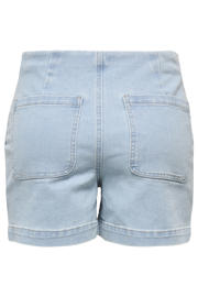 thumbnail: ONLY skinny high waist denim short light blue denim