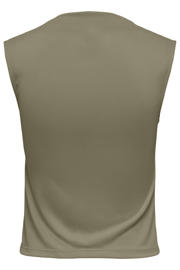 thumbnail: Kakikleurige dames ONLY top van viscose met effen en watervalhals