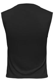 thumbnail: Zwarte dames ONLY top van viscose met effen en watervalhals