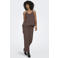 ONLY wide leg high waist broek bruin