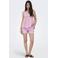 ONLY regular waist gestreepte casual short roze