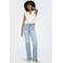 ONLY Onltess Mw Flare Braided Dnm flared jeans light blue denim