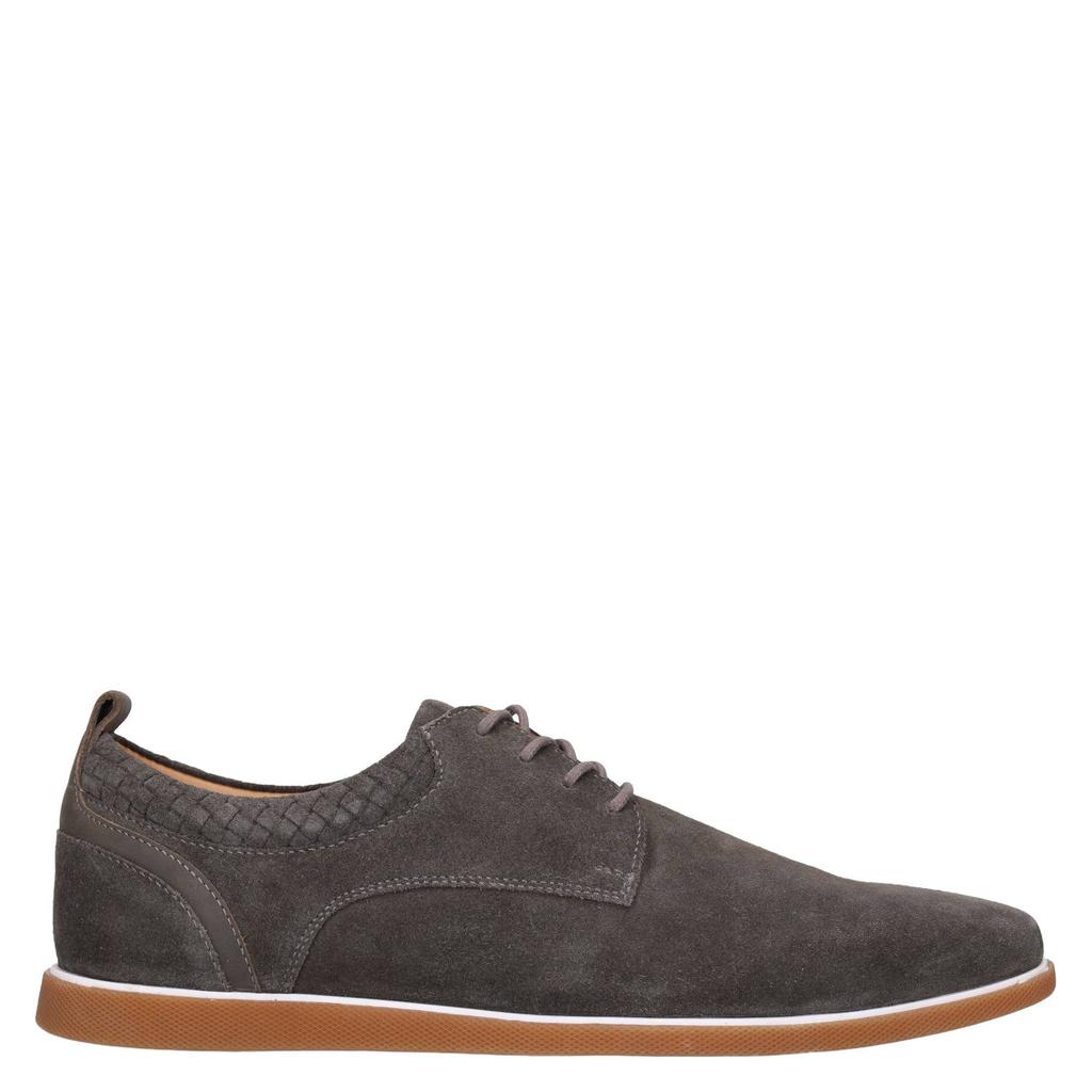 Donkergroene heren No Stress suède veterschoenen