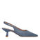 Manfield suède slingback pumps blauw
