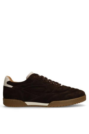 suède sneakers donkerbruin