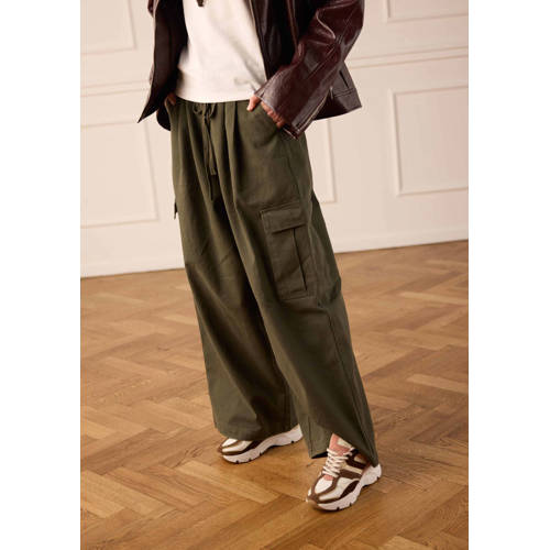 Manfield chunky leren sneakers bruin afbeelding