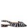 Manfield slingback loafers met zebraprint zwart
