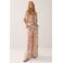 Summum wide leg fit broek met print - paars