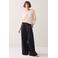 Summum viscose wide leg broek - donkerblauw