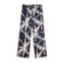 Summum wide leg broek met print - donkerblauw