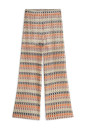 wide leg gestreepte broek - meerkleurig