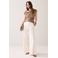 Summum wide leg regular waist broek ecru
