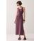 Summum midijurk met knoopdetail - paars