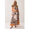 Summum gebloemde midi rok bruin