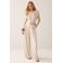 Summum wide leg high waist broek beige
