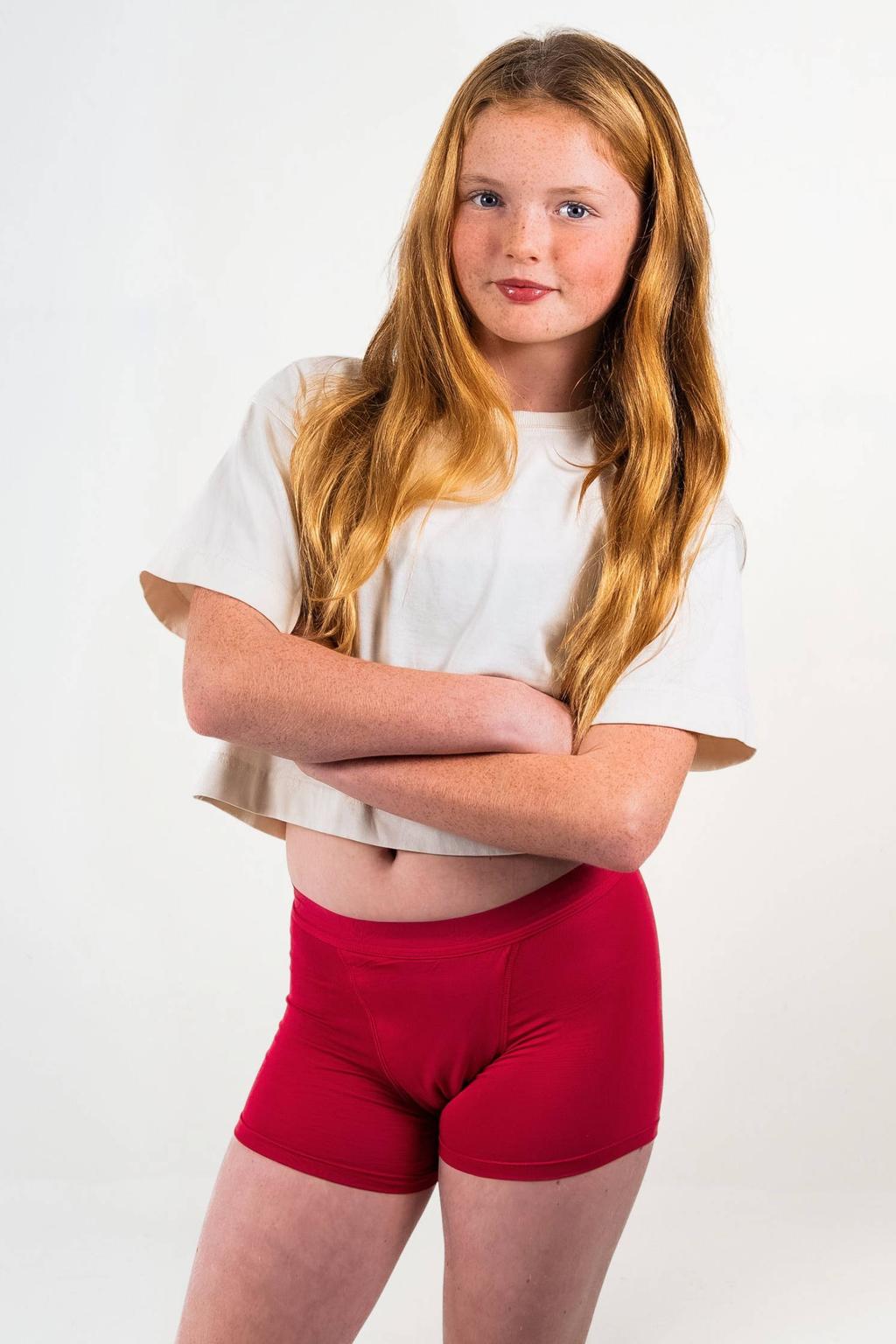 Moodies Undies boyshort menstruatieslip super donkerroze