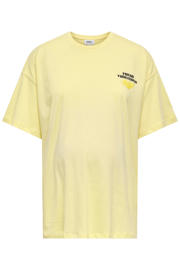 thumbnail: ONLY MATERNITY zwangerschaps T-shirt met backprint lichtgeel
