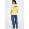 ONLY MATERNITY zwangerschaps T-shirt met backprint lichtgeel
