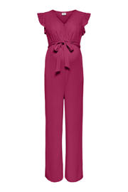 thumbnail: ONLY MATERNITY zwangerschaps jumpsuit broderie fuchsia
