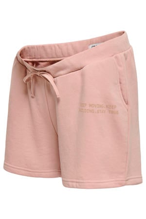 regular low waist zwangerschaps sweatshort lichtroze
