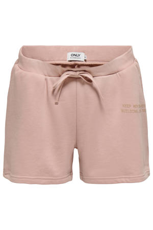 regular low waist zwangerschaps sweatshort lichtroze