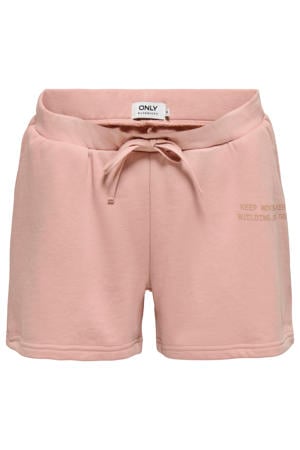 regular low waist zwangerschaps sweatshort lichtroze