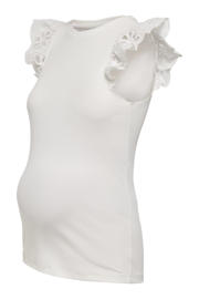 thumbnail: ONLY MATERNITY zwangerschaps T-shirt broderie ecru