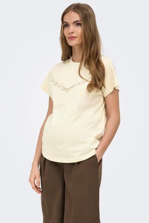 zwangerschaps T-shirt ecru