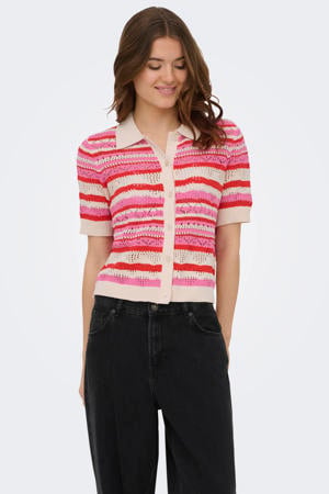 gestreepte vest multi gebreid