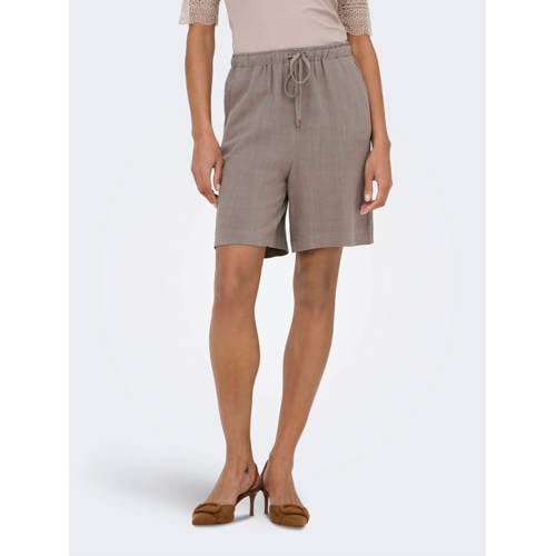 ONLY relaxed regular waist casual short met linnen afbeelding