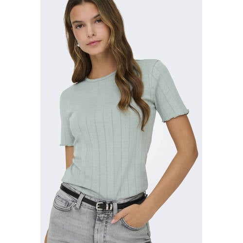 ONLY T-shirt lichtgroen afbeelding