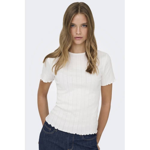 ONLY T-shirt ecru afbeelding