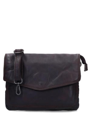 leren crossbody tas donkerbruin
