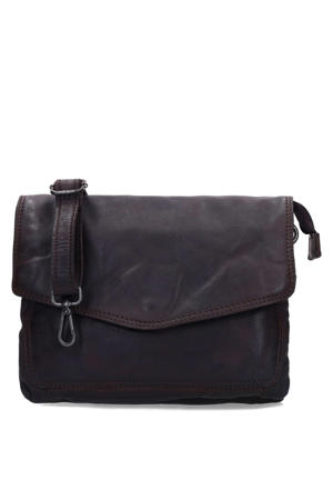 leren crossbody tas donkerbruin