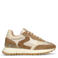 Manfield leren sneakers cognac/goud